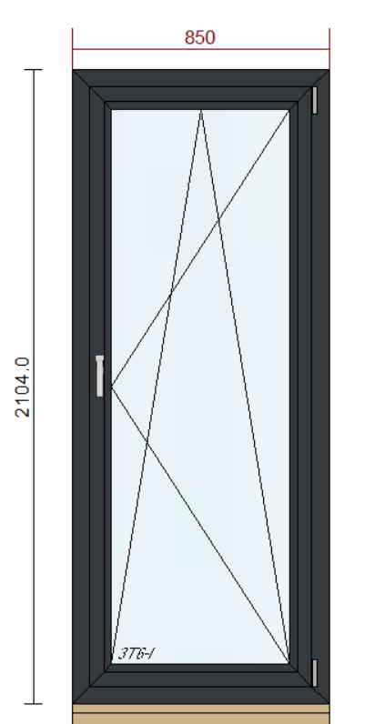 Porte-Fenêtre PVC-ALU Anthracite KF310